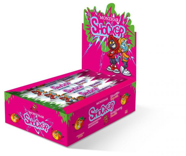 Жувальна цукерка Shocker малина-персик 15 г 50 шт