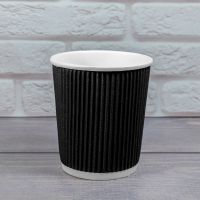 Гофростакан 300 мл чорний