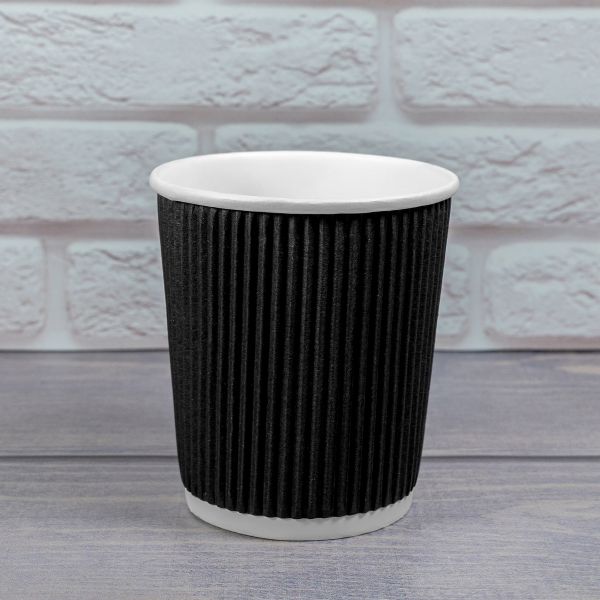 Гофростакан 300 мл чорний