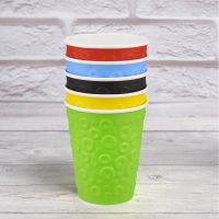 Стакан паперовий двошаровий з тисненням Bubbles MIX 400 мл