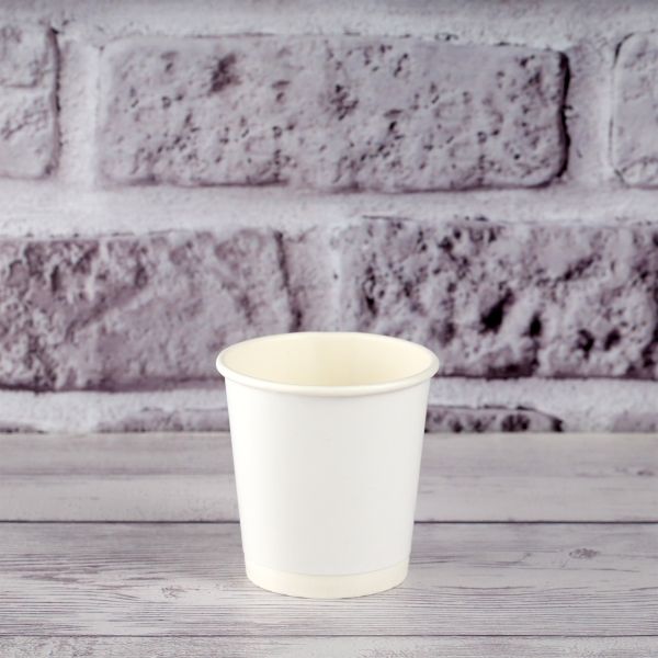 Стакан паперовий двошаровий білий 110 мл