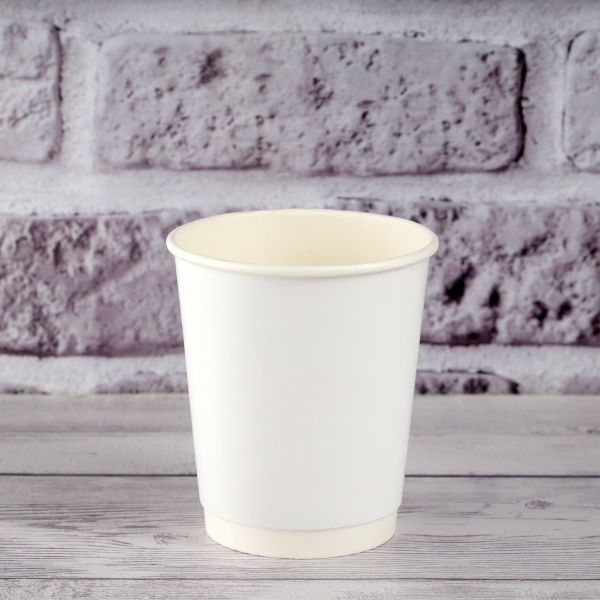 Стакан паперовий двошаровий білий 270 мл