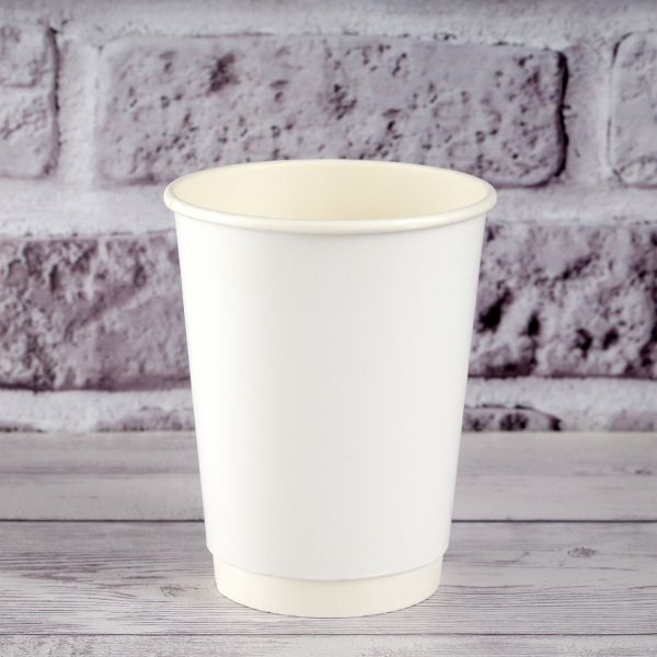 Стакан паперовий двошаровий білий 400 мл