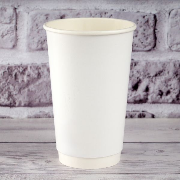 Стакан паперовий двошаровий білий 500 мл
