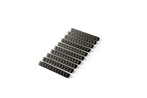 Додаткова смужка з однаковими цифрами 10 шт 10*15 мм розмір L