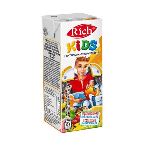 Нектар Rich Kids Мультифрукт 0,2 л
