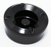 Попільничка вітрозахисна з кришкою з меламіну чорна One Chef