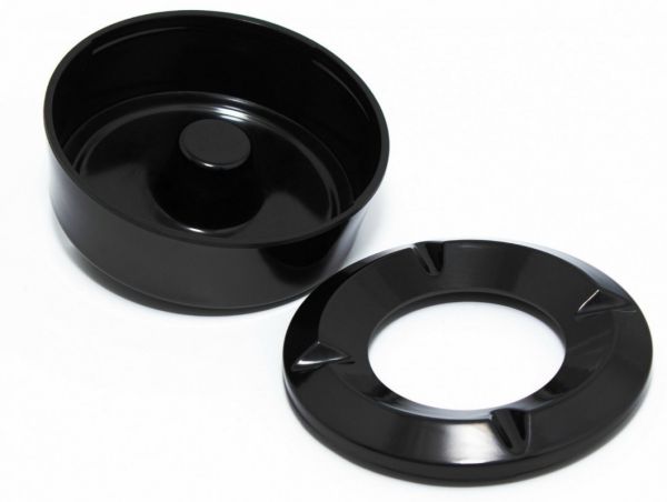 Попільничка вітрозахисна з кришкою з меламіну чорна One Chef