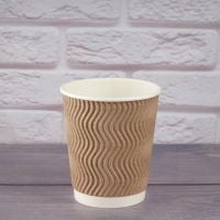 Гофростакан Ripple 270 мл бурый 30 шт