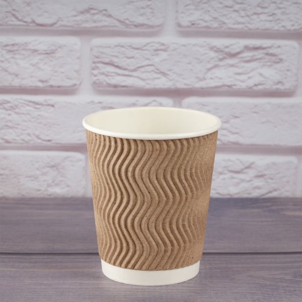 Гофростакан Ripple 270 мл бурий