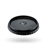 Кришка пластикова на РЕТ Люкс плоска з отвором ЧОРНА 50 шт