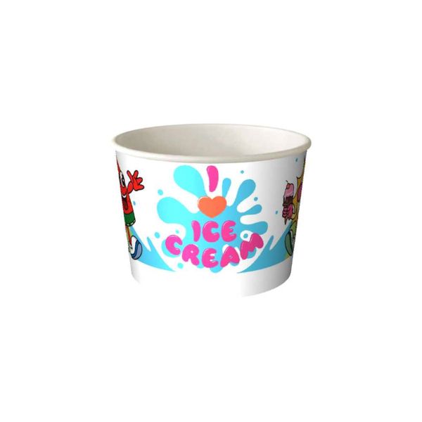 Морожениця паперова D-75 мм 125 мл ICE CREAM ДИТЯЧІЙ