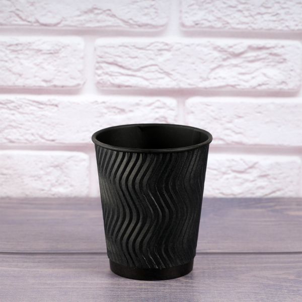 Гофростакан Ripple Double Black 175 мл