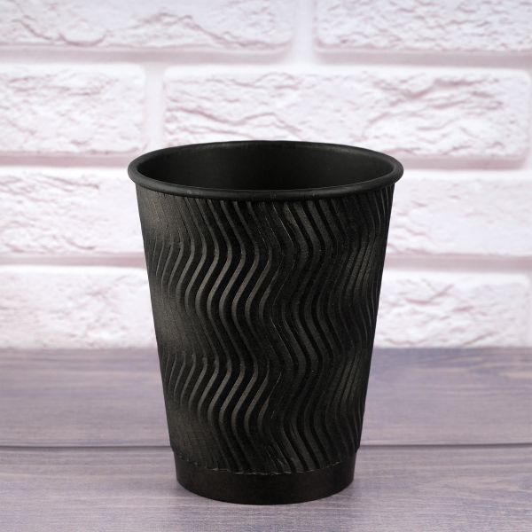 Гофростакан Ripple Double Black 400 мл
