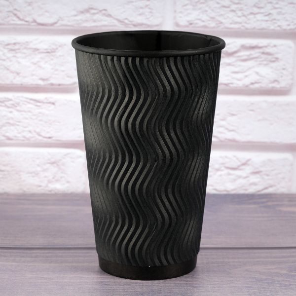 Гофростакан Ripple Double Black 500 мл