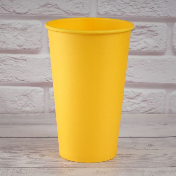 Стакан паперовий 500 мл YELLOW
