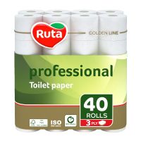Туалетний папір Ruta на гільзі 3 шари 14.7 м 133 відривів целюлозний 40 рул