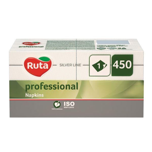 Серветки паперові Банкетні Ruta 24х24 см білі 450 шт