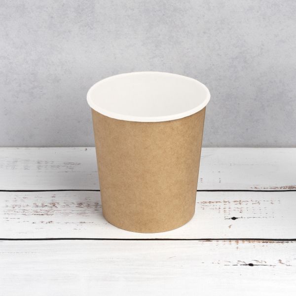 Контейнер паперовий суповий EcoCraft 475 мл d-97 мм h-100 мм КРАФТ/БІЛИЙ