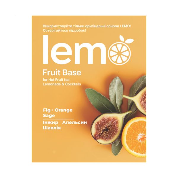 Концентрат для лимонаду та чаю LEMO Інжир - Апельсин - Шавлія 45 г