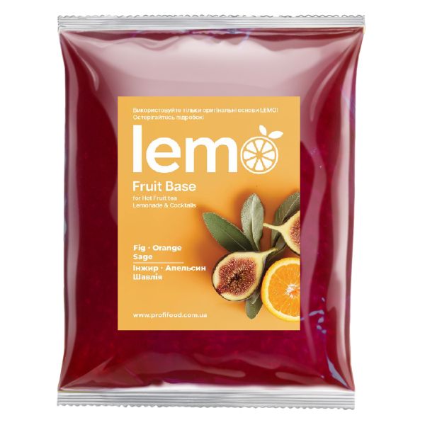 Концентрат для лимонаду та чаю LEMO Інжир - Апельсин - Шавлія 1 кг