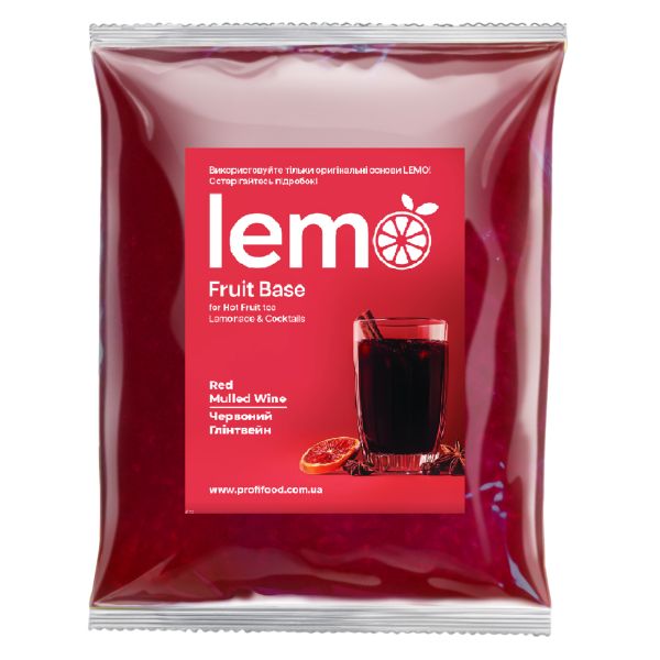 Концентрат для лимонаду та чаю LEMO Червоний глінтвейн 1 кг