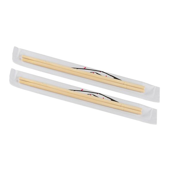 Палички для суші круглі в білій упаковці 200*5 мм 100 шт