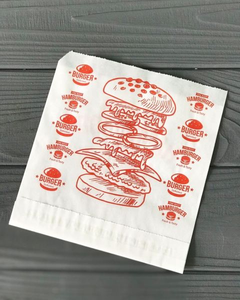 Упаковка для бургерів та гамбургерів 140*140 мм 40г/м2 МАЛЮНОК