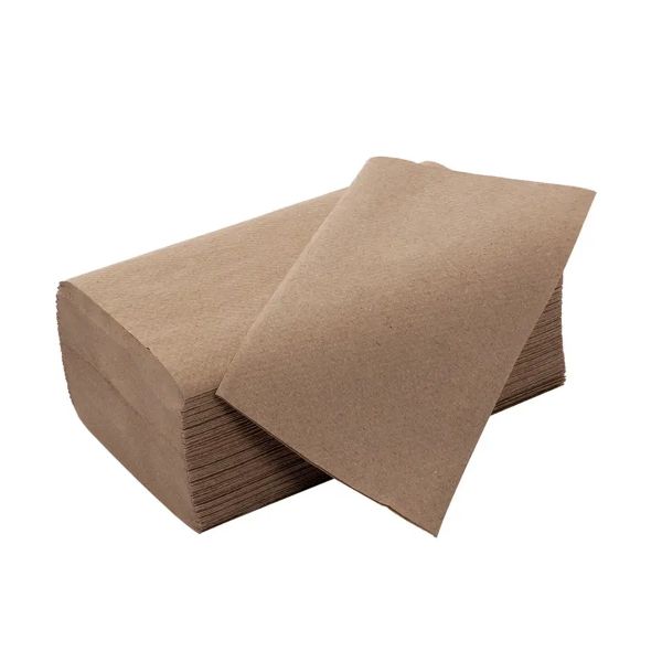 Рушники паперові V 21х21 см 1 шар целюлозні крафт 250 шт