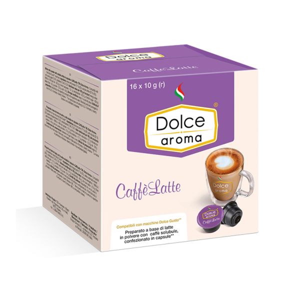 Кава в капсулах Dolce Aroma Caffe latte для системи Dolce Gusto 16 шт