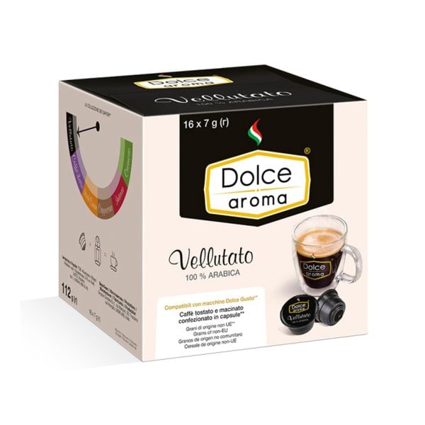 Кава в капсулах Dolce Aroma Vellutato для системи Dolce Gusto 16 шт