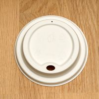 Кришка BIO з цукрової тростини d-90 біла 50 шт