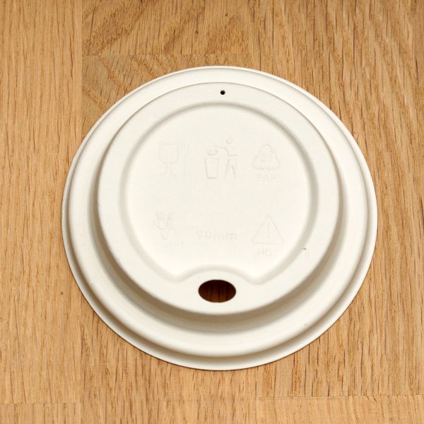 Кришка BIO з цукрової тростини d-90 біла 50 шт