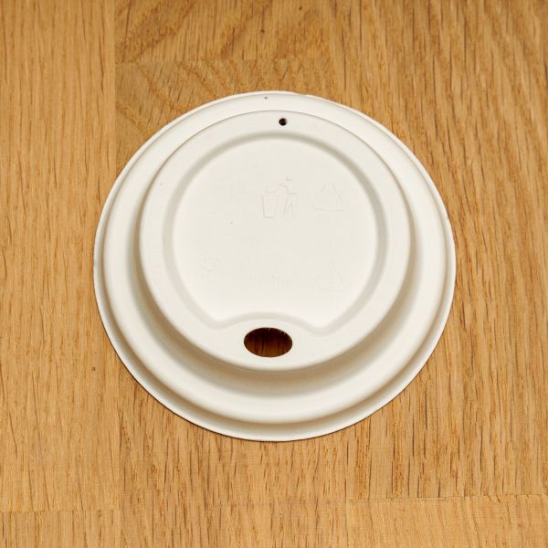 Кришка BIO з цукрової тростини d-80 біла 50 шт