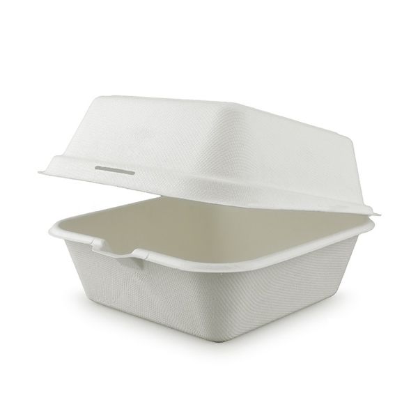 Ланч-бокс для бургера БІО 167*167*93 мм з цукрової тростини 50 шт