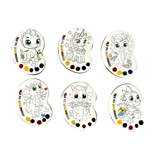 Пряники медово-імбирні розмальовки - дінозвірі 56 г 6 шт