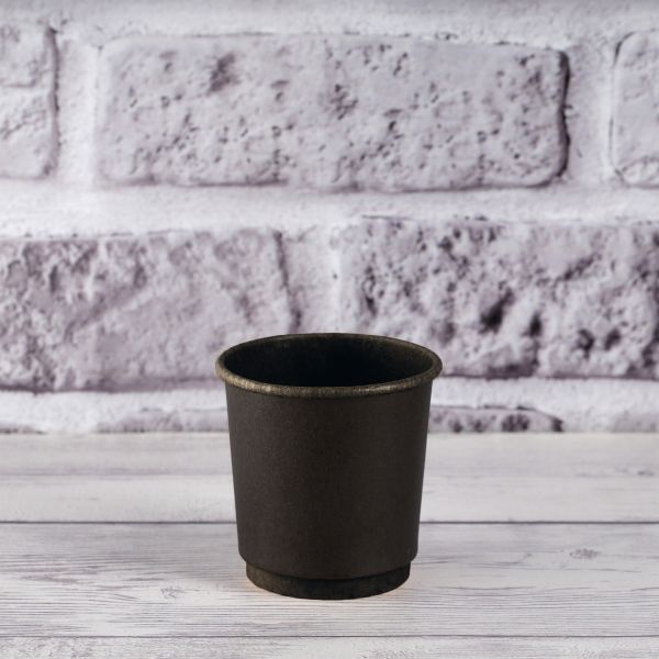 Стакан паперовий двошаровий чорний/чорний 110 мл