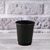 Стакан паперовий двошаровий чорний/чорний 180 мл 15 шт