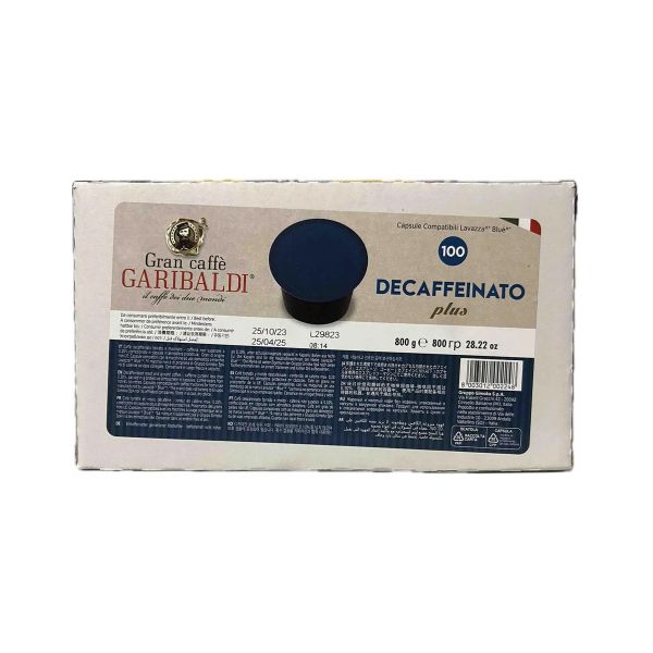 Кава в капсулах Gran Caffe Garibaldi Decaffeinato plus для системи Lavazza Blue 100 шт