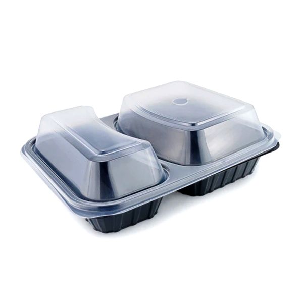 Контейнер для бургера та картоплі фрі РР 230*180*80 мм ЧОРНИЙ