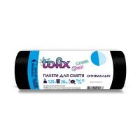 Пакети для сміття оптимальні 120л 20шт Tofix 15 мкм