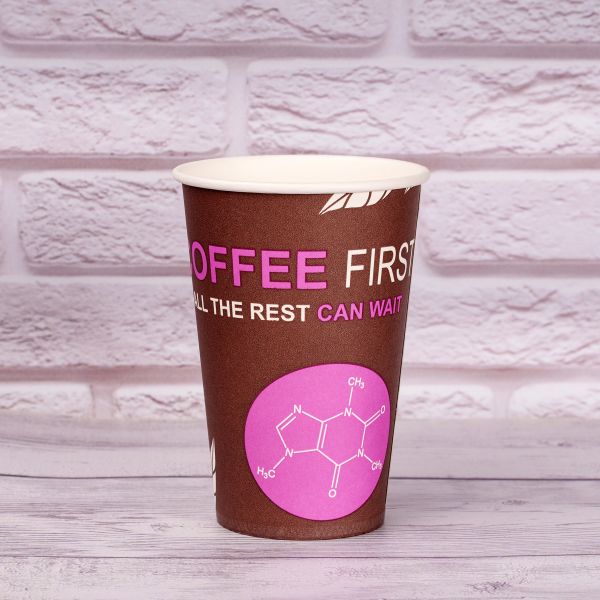 Стакан паперовий 340 мл Сoffee First