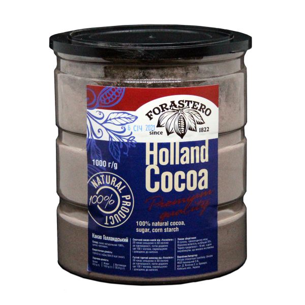 Какао Forastero Голландський в банке 1кг
