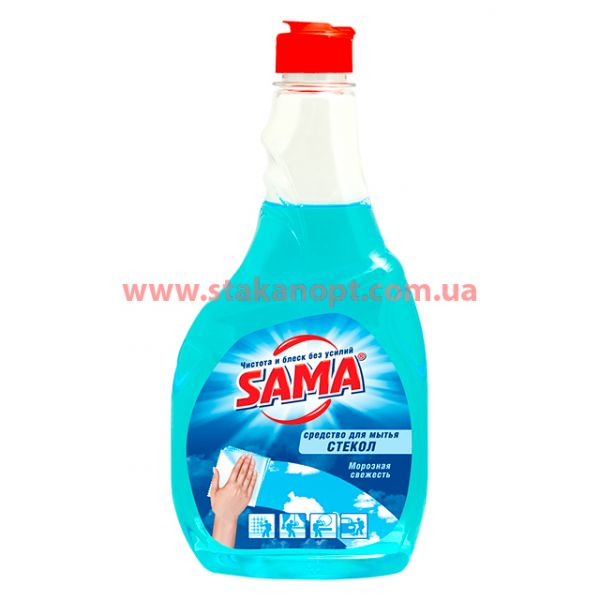 Засіб для миття скла SAMA 500 мл Морська Свіжість запаска