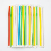  Трубочки Фреш с гофрой d-7.0 мм L210 мм цветные в инд. бумаж. упак. 200 шт