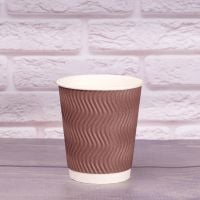  Гофростакан Ripple 270 мл мокко мусс 30 шт