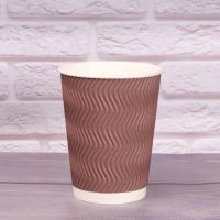 Гофростакан Ripple 400 мл мокко мусс