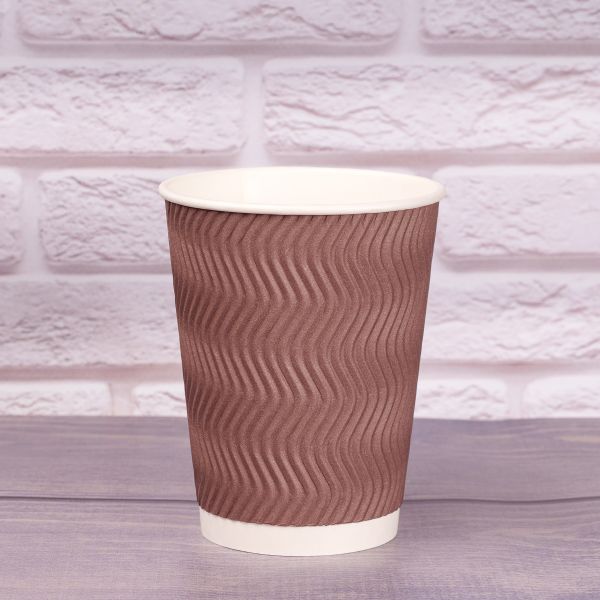 Гофростакан Ripple 400 мл мокко мусс