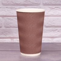  Гофростакан Ripple 500 мл мокко мусс 20 шт