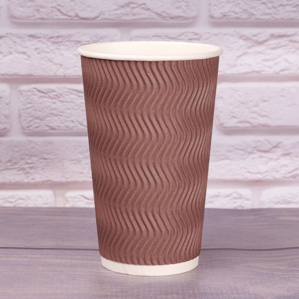 Гофростакан Ripple 500 мл мокко мусс